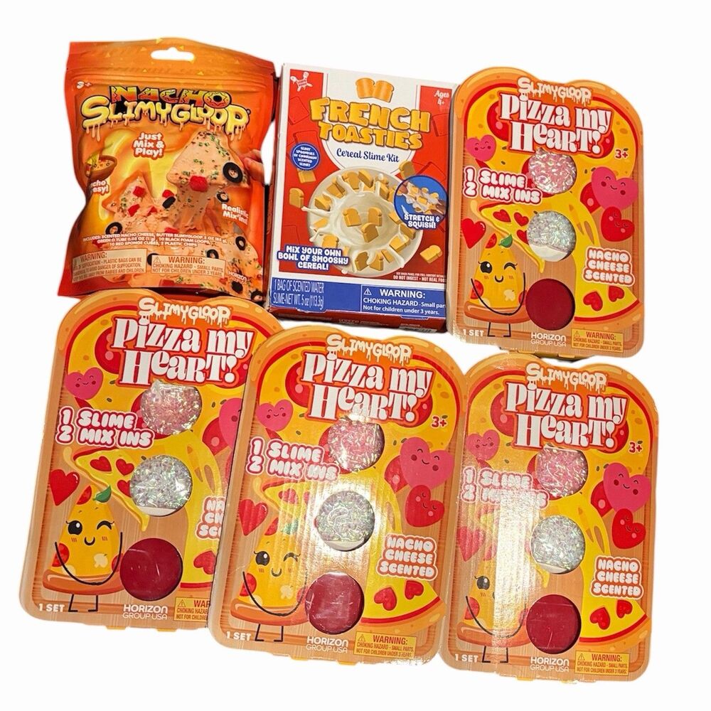 6 Sets of Slime Making Kits Pizza Nachos Cereal Brand New